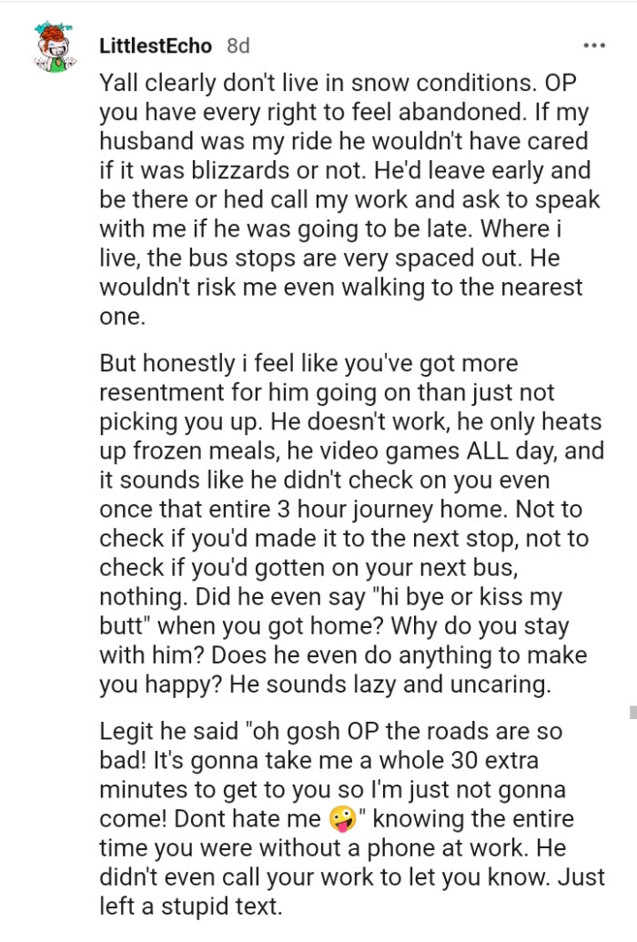 This Redditor feels like the OP has got more resentment for him