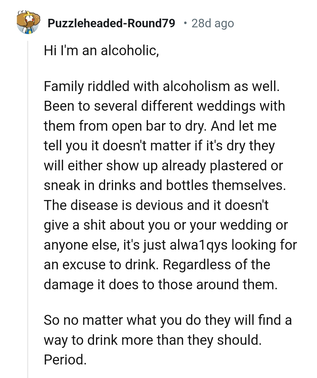 It doesn't matter if it's dry