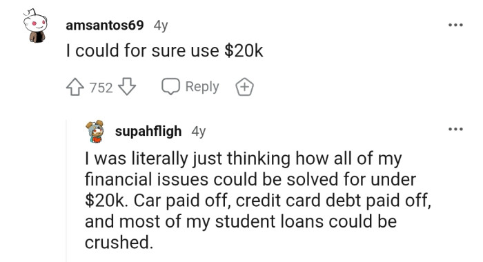 $20k could do a lot right now