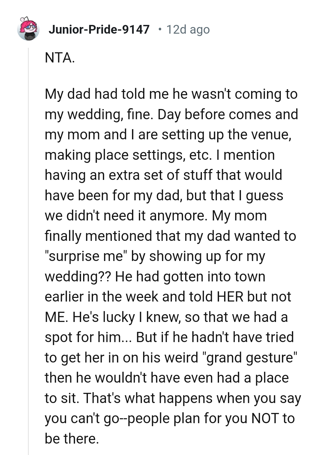 People Plan for You Not to Be There