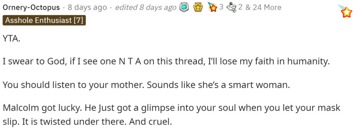 The first comment said a lot, but we have to agree with it honestly. She clearly didn't know her place, but that wasn't the issue.