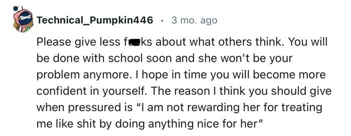 “Please Give Less Fucks About What Others Think.”