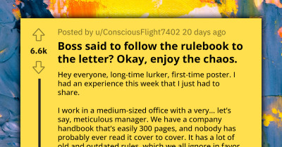 Redditor And His Colleagues Use Their Outdated Company Handbook To Teach Their Boss Lesson