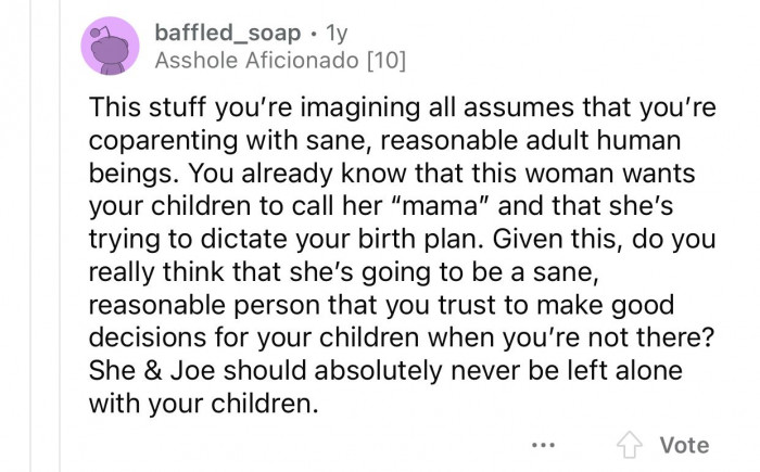 OP should never allow her kids alone with Joe and Kim.