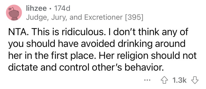 Op and her friends are free to do whatever they want.