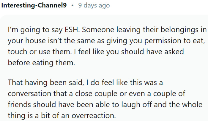 It sounds like a problem that a close couple or even a couple of friends should have been able to laugh off