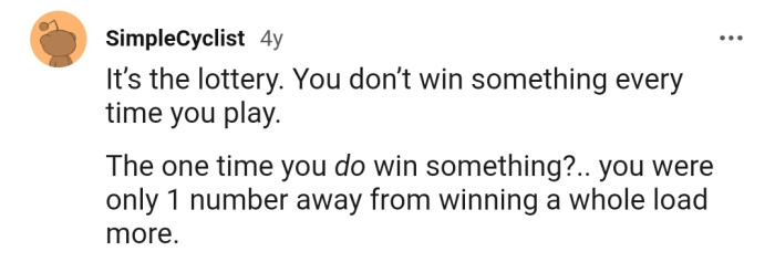 OP's parents got lucky with the lottery, but dad doesn't feel they were lucky enough
