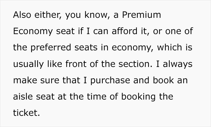 A premium economy seat
