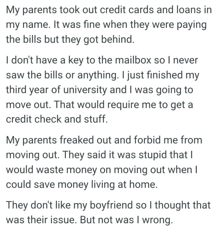 Read the full story in the OP's own words below