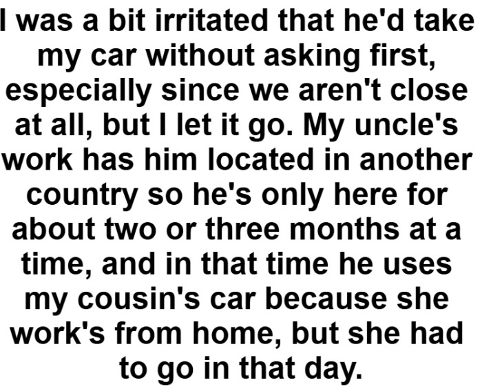 The uncle's work has him located in another country