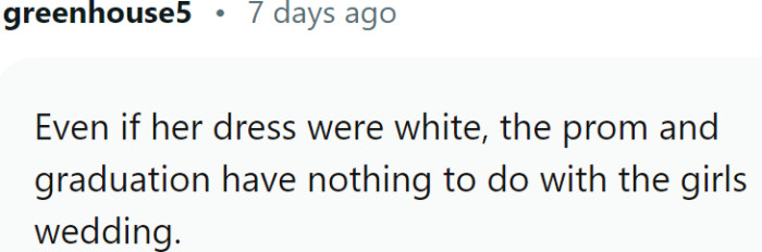 Even if it were white, these two occasions are completely unrelated