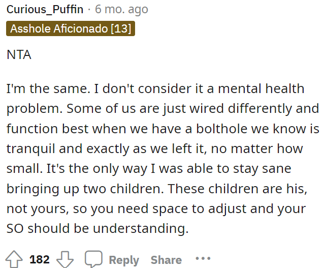 Her husband should definitely be understanding of this and recognize that she's not doing anything wrong.