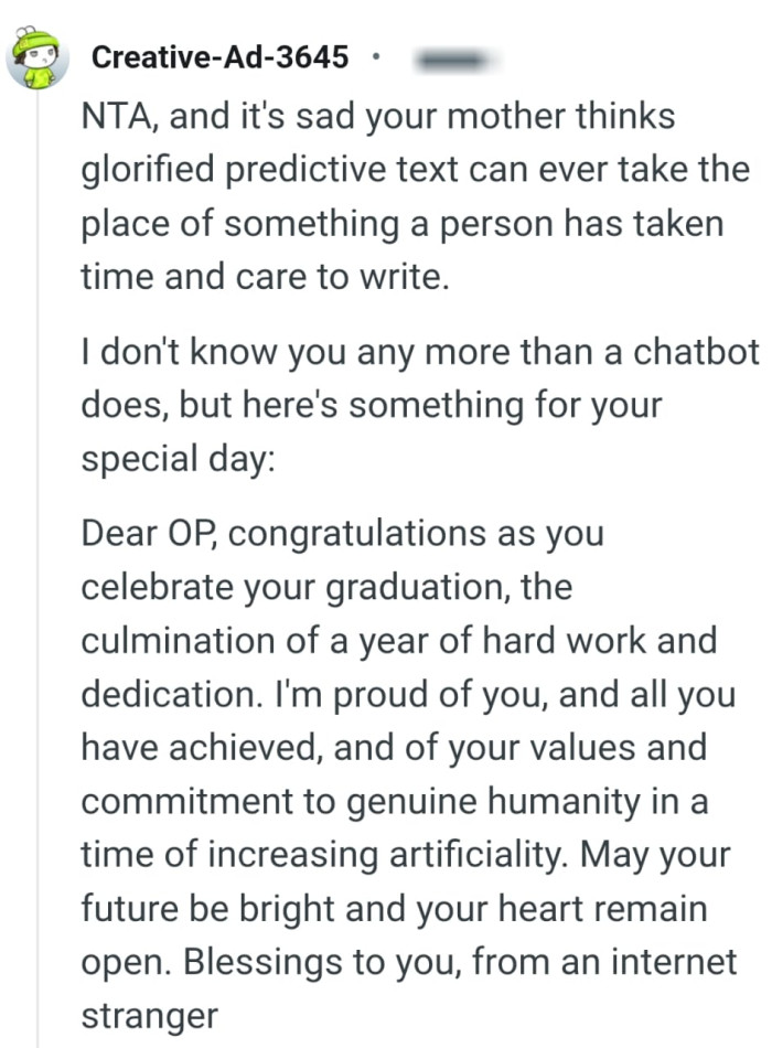 A letter for the OP