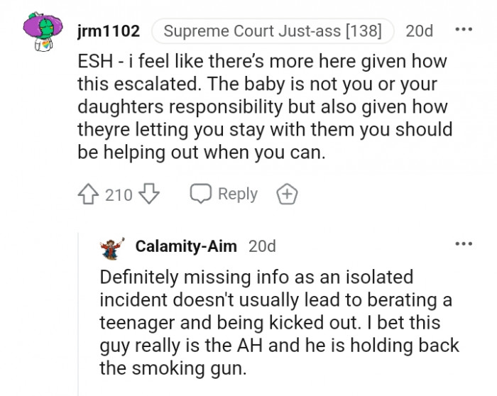 You should be helping out when you can