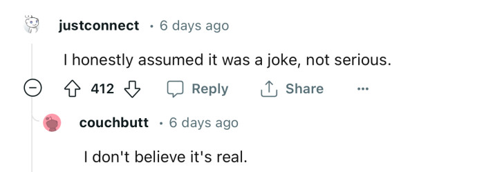 Hopefully, the advert is a joke because we don’t want to believe that someone can be that unreasonable