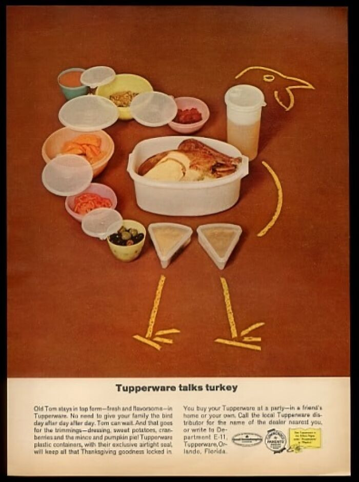 This 1962 Retro Ad Features A Thanksgiving Staple, Tupperware!