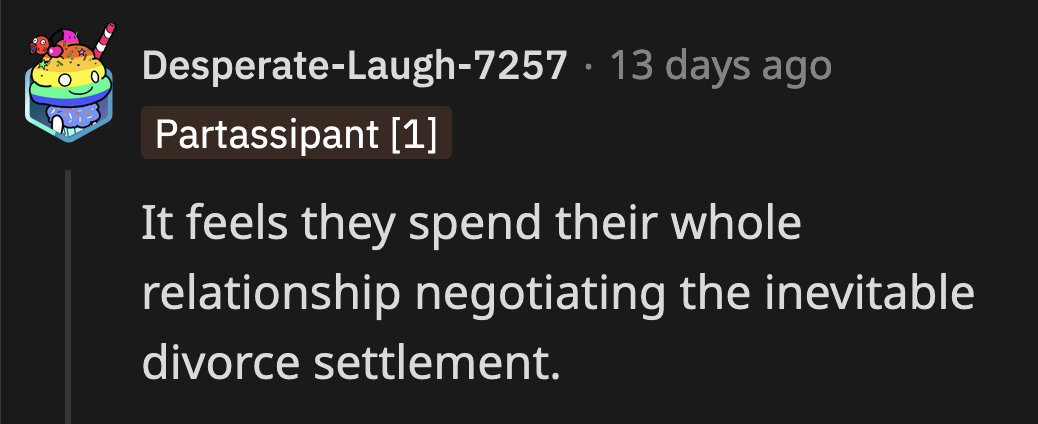 Their relationship sounds like what happens in divorce mediation, they said.