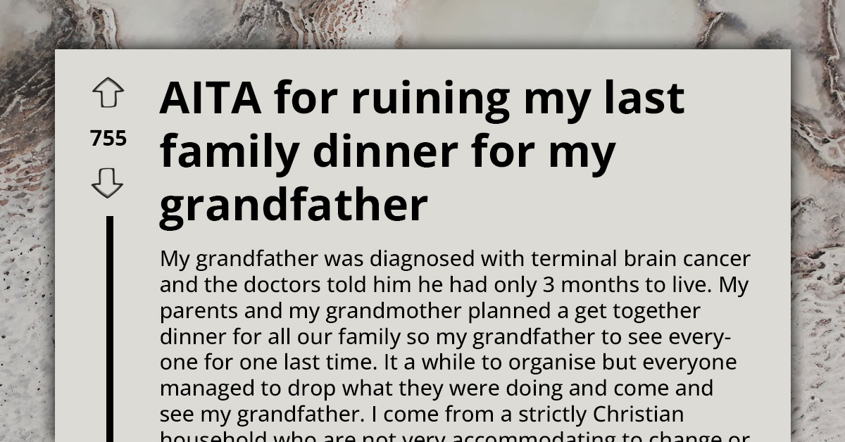 Last Family Dinner for Dying Grandpa Turns into Disaster as Homophobic Aunt Decides to Shoot Jabs at Niece's NB Partner
