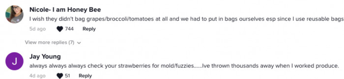 I think having loose produce makes sense as well instead of putting them in bags, especially if we are allowed to separate them anyway.