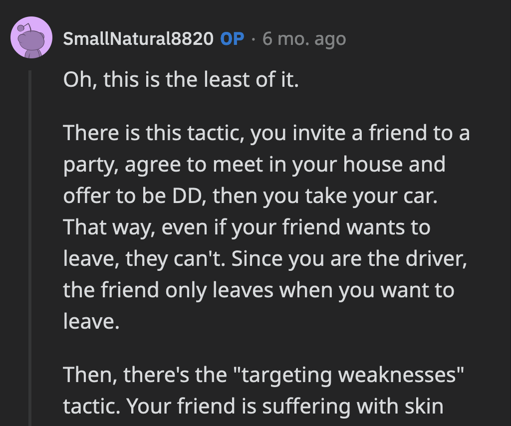 OP knows what she's talking about.