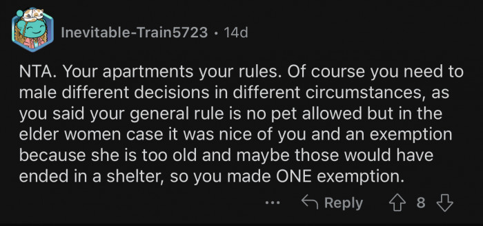 Doing it once doesn't mean you have to repeat it.