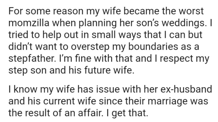 OP tries to help out in small ways that he can but didn’t want to overstep his boundaries