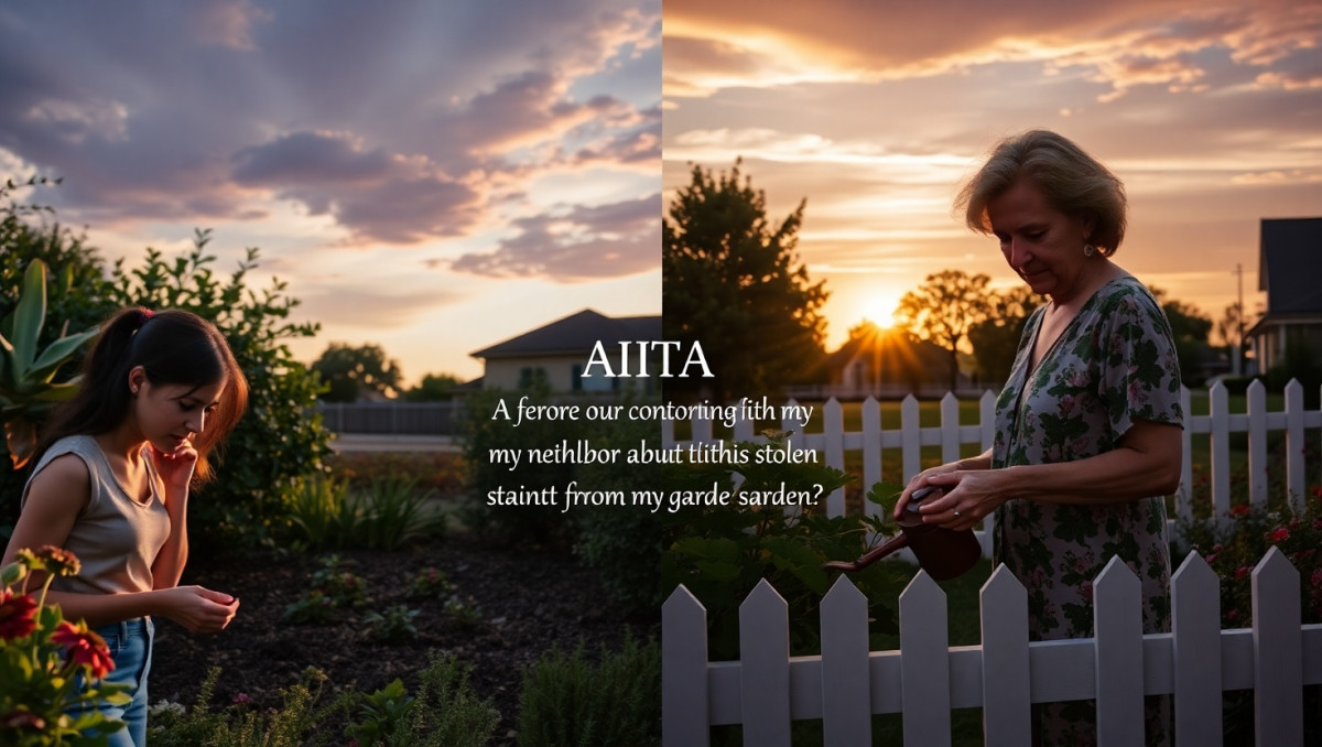 Neighbor Plants Stolen Flowers in Her Garden - Confrontation Ensues