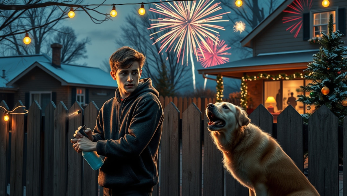 Neighbors Barking Dog vs. Christmas Fireworks: AITA for Spraying Water?