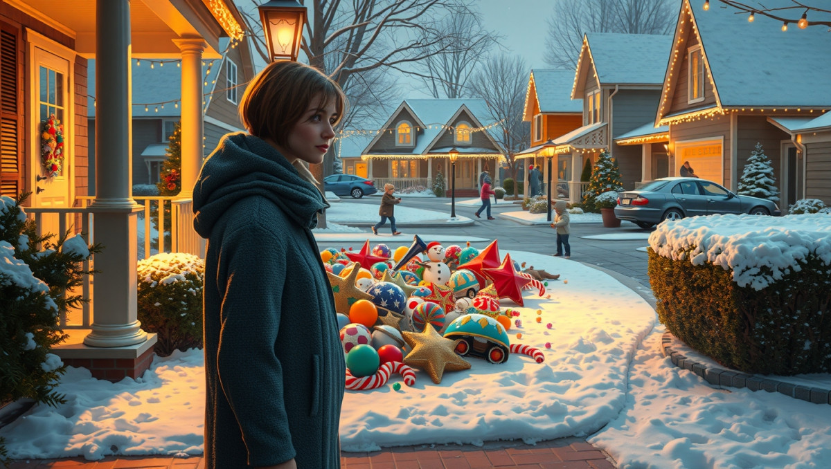 Neighbor upset over Christmas decoration mishap - AITA for not helping?