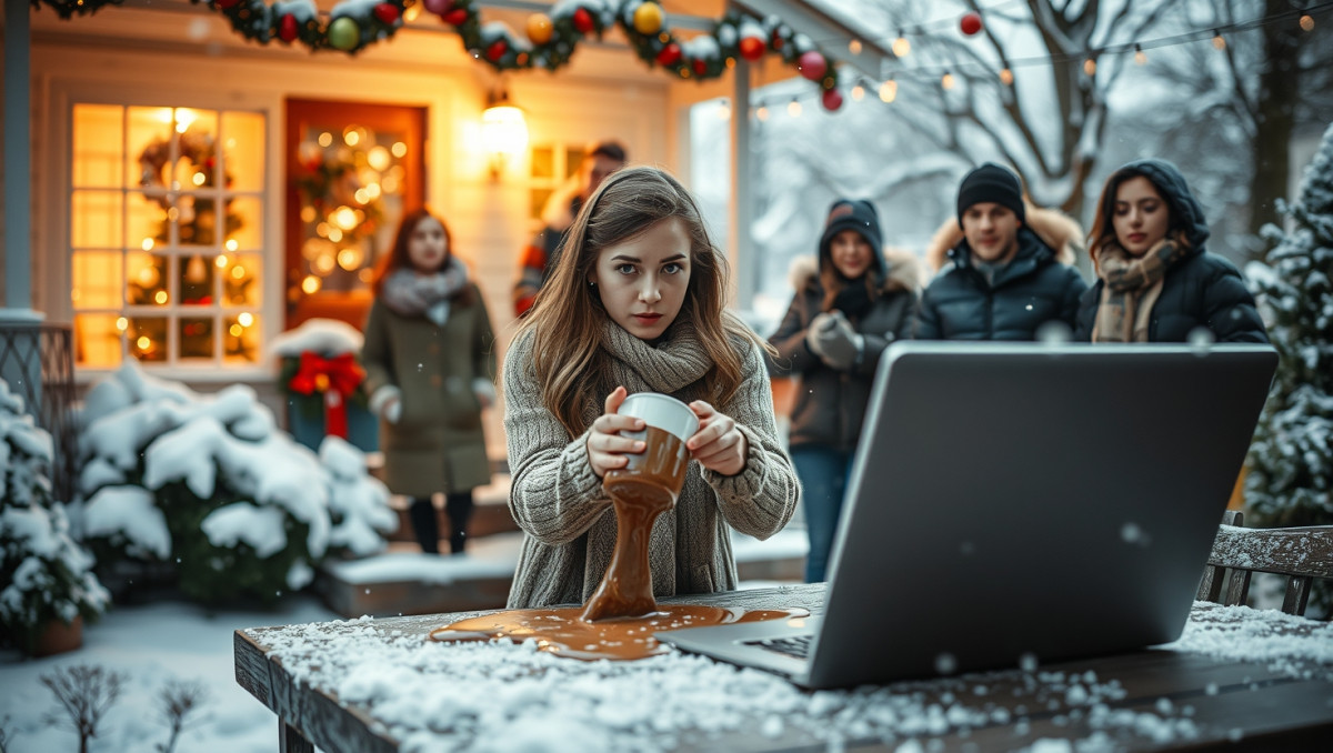 Spilling Hot Cocoa on Friends Laptop at Christmas Gift Exchange: AITA?