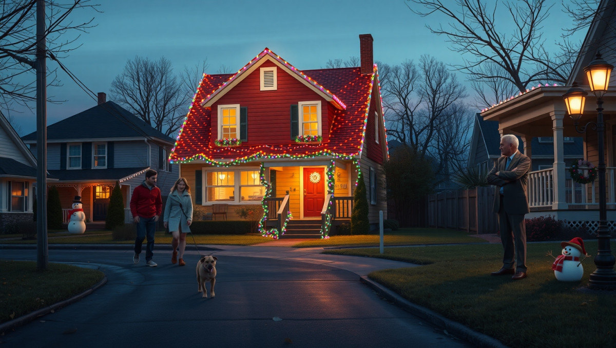 Neighbors Up in Arms Over Mans Year-Round Christmas Lights