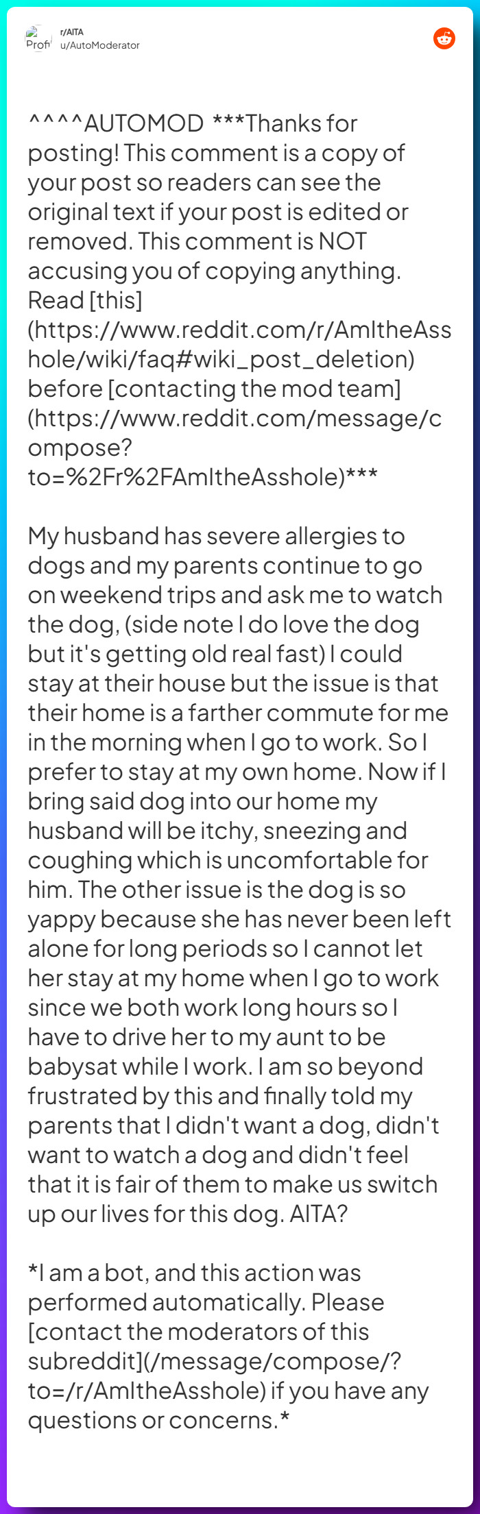 Comment from u/AutoModerator