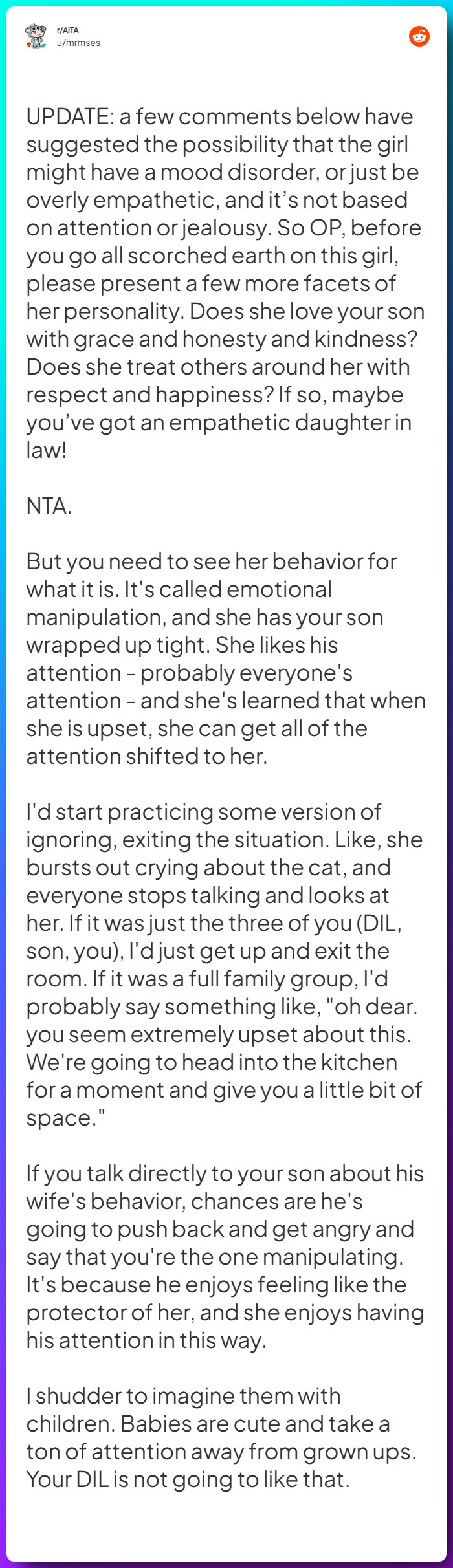 Comment from u/mrmses