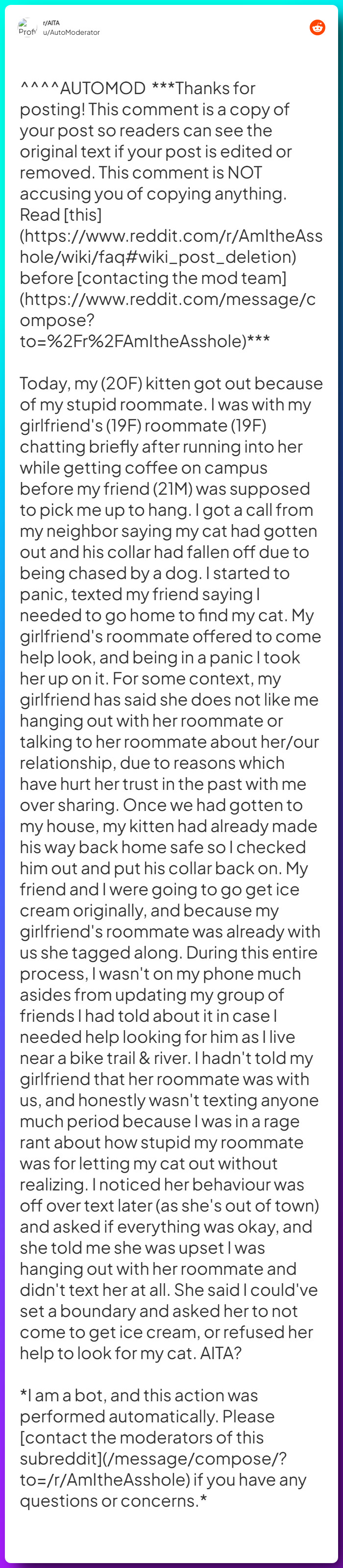 Comment from u/AutoModerator