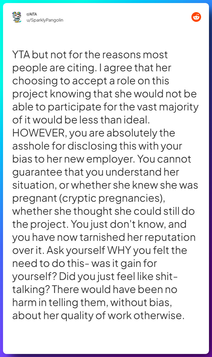 Comment from u/SparklyPangolin