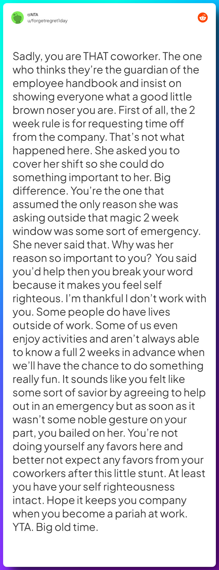 Comment from u/forgetregret1day