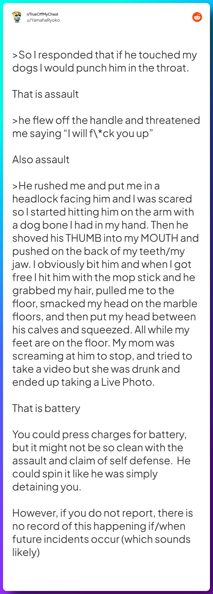 Comment from u/YamahaRyoko