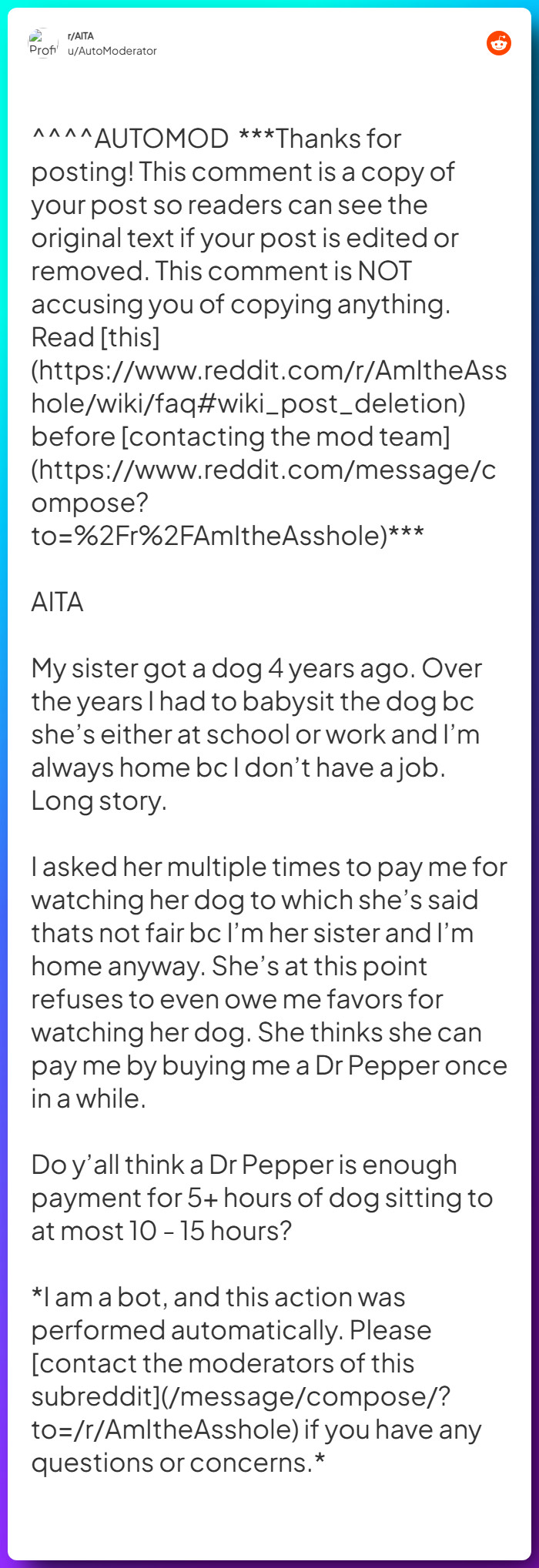 Comment from u/AutoModerator