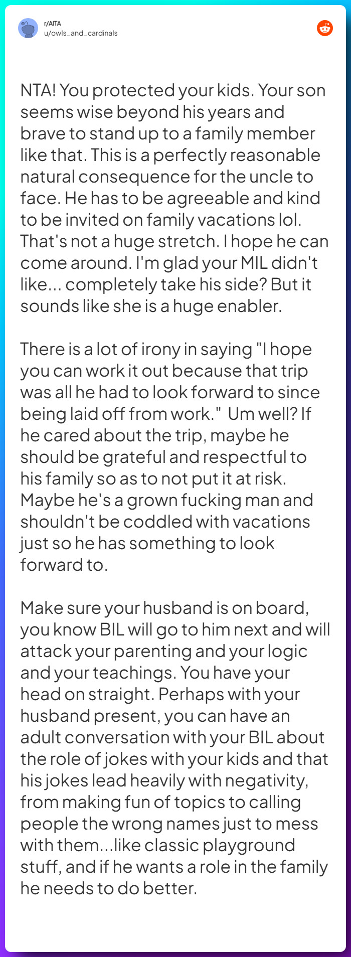 Comment from u/owls_and_cardinals