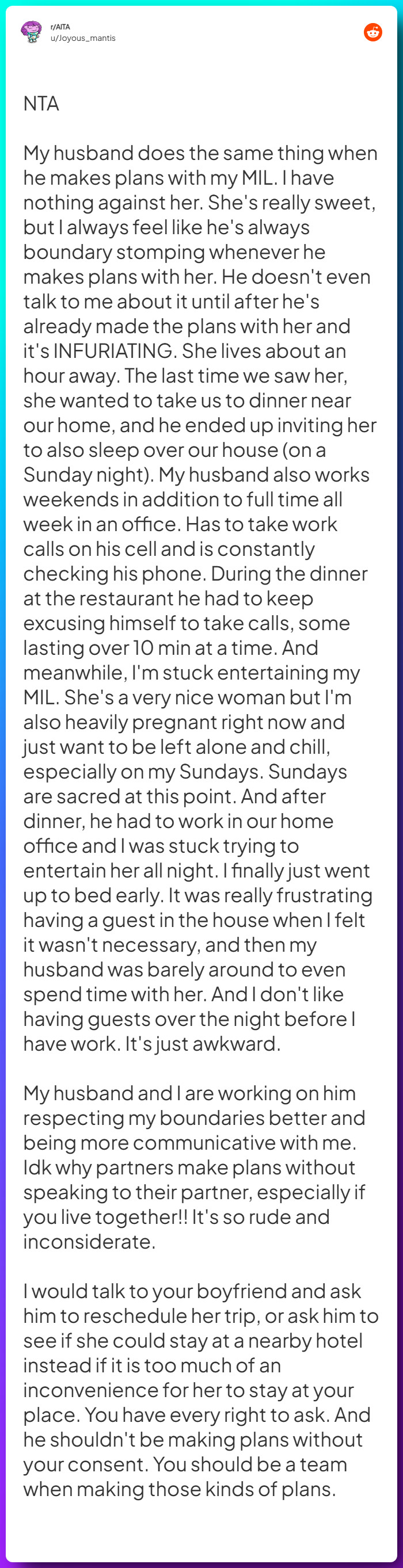 Comment from u/Joyous_mantis