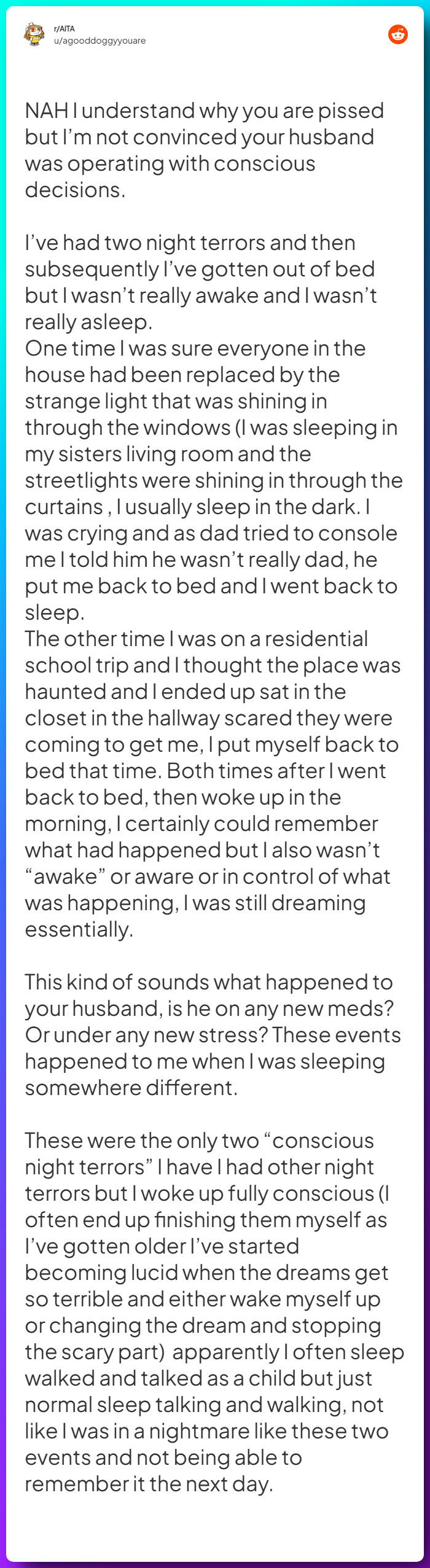 Comment from u/agooddoggyyouare