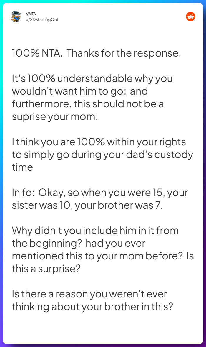 Comment from u/SDstartingOut