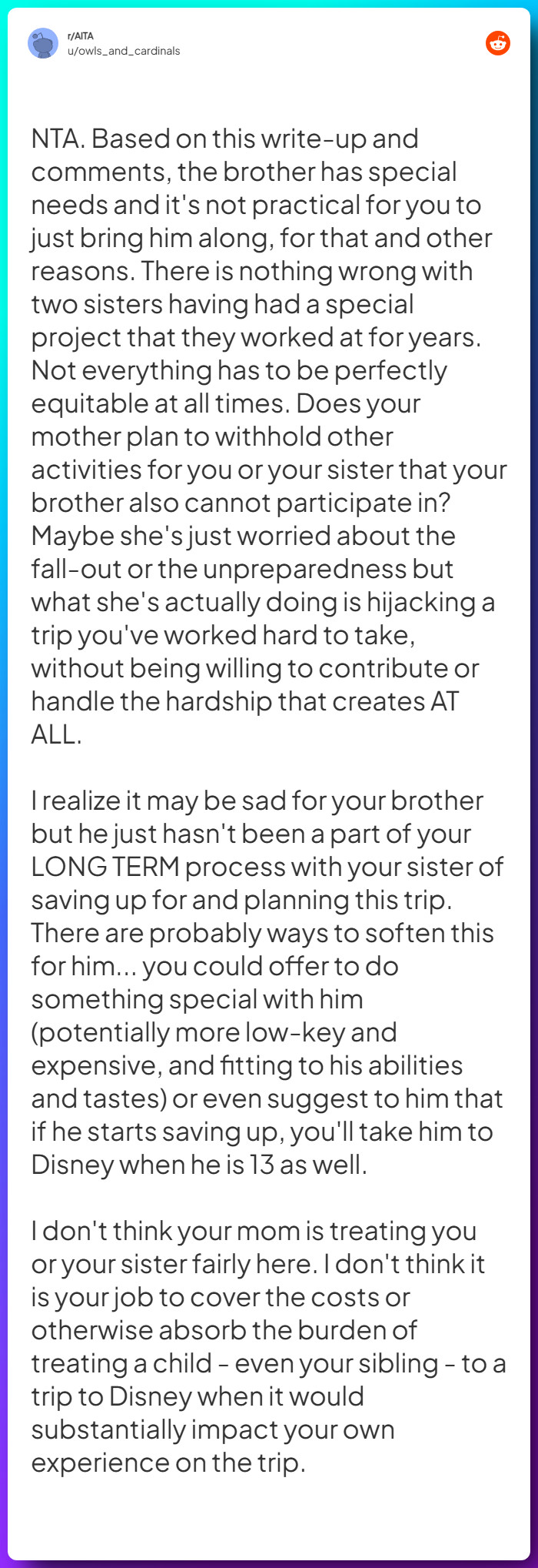 Comment from u/owls_and_cardinals