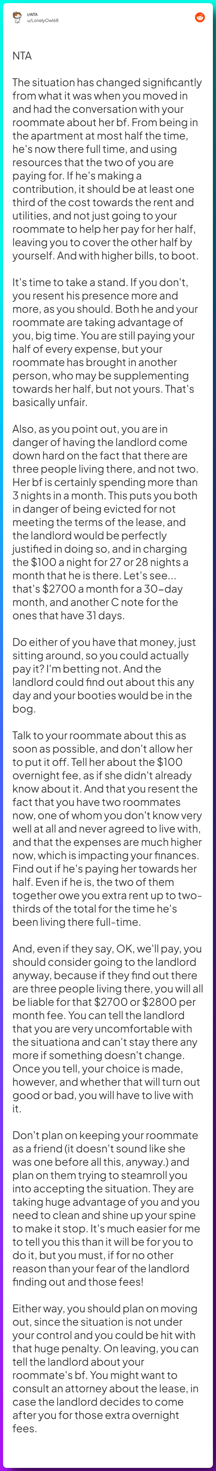 Comment from u/LonelyOwl68