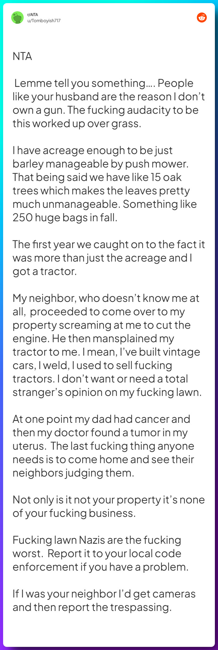 Comment from u/Tomboyish717