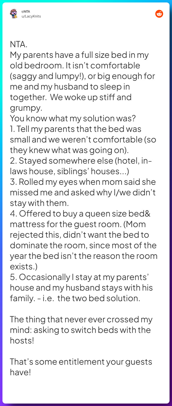 Comment from u/LacyKnits