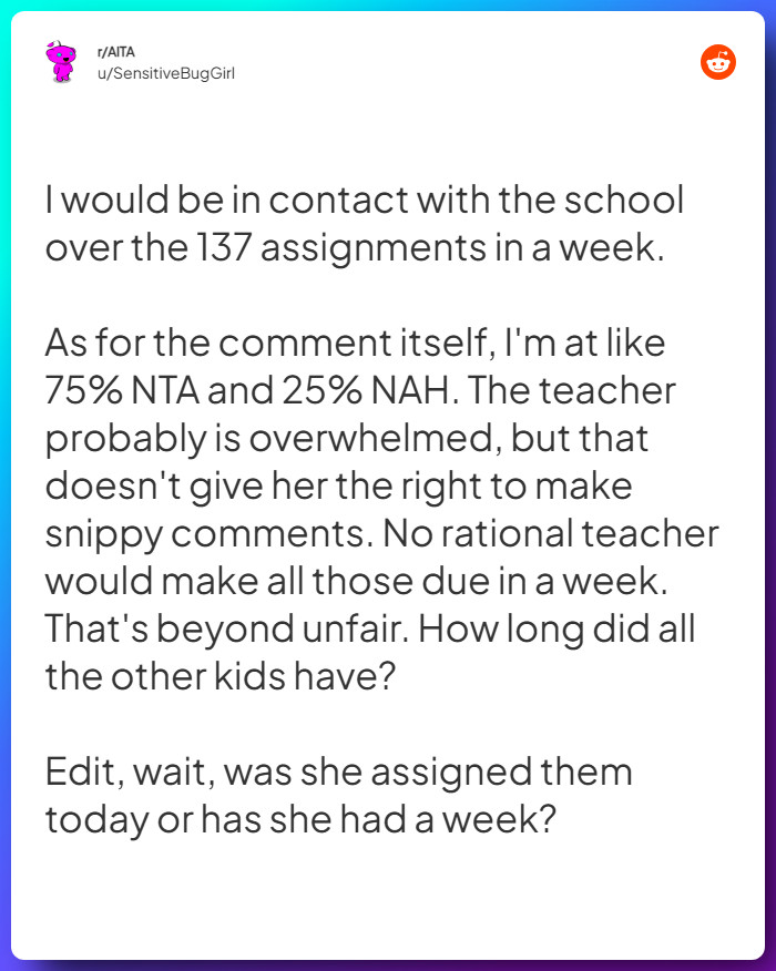 Comment from u/SensitiveBugGirl