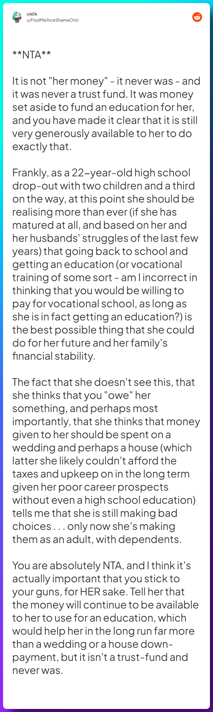 Comment from u/FoolMe1nceShameOnU