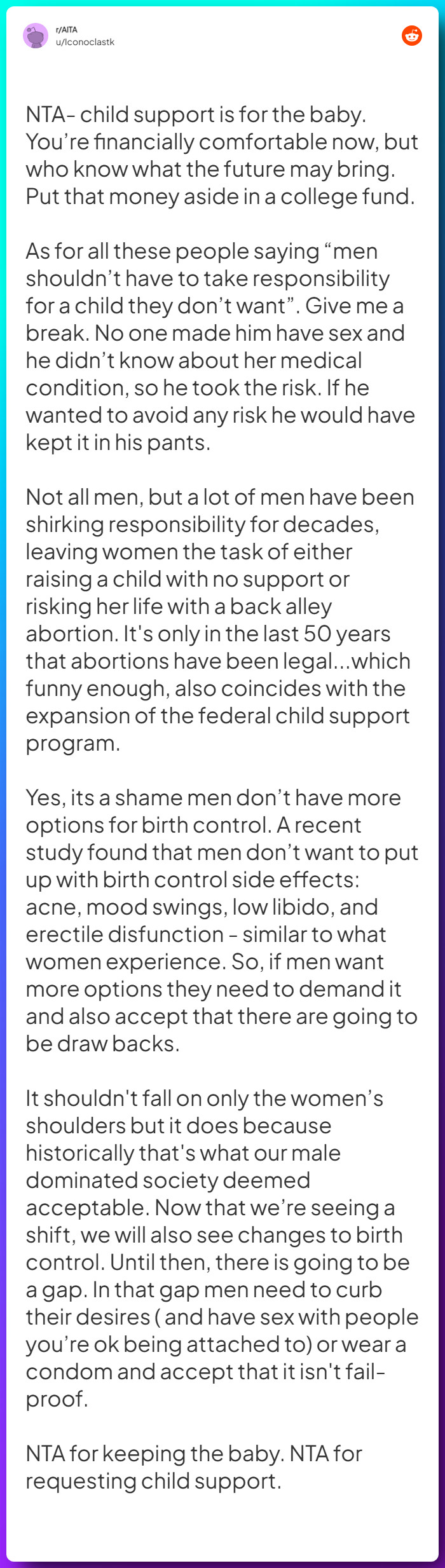 Comment from u/Iconoclastk