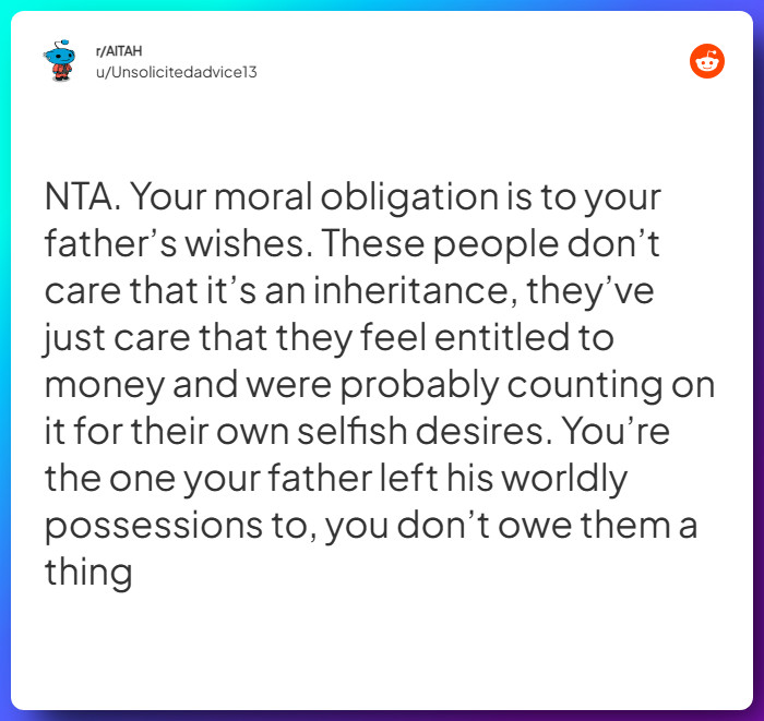 Comment from u/Unsolicitedadvice13